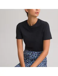 Organic Cotton T-Shirt with Crew Neck and Short Sleeves - 1
