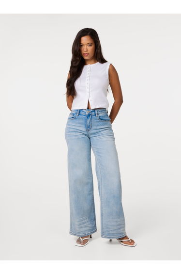 Whisker Wide Leg Jean