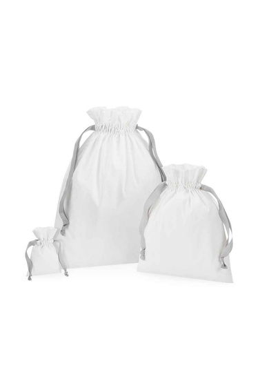 Westford Mill Ribbon Cotton Drawstring - Soft White/Rose Gold
