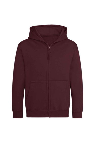 AWDis Cool Childrens/Kids Zoodie Full Zip Hoodie - Burgundy