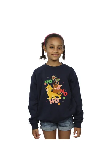 The Lion King Girls Ho Ho Ho Sweatshirt - Navy Blue