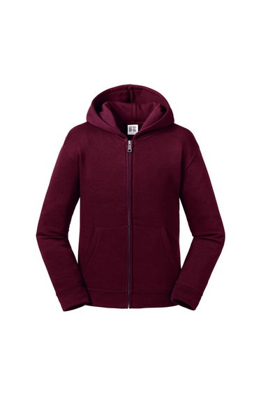 Russell Kids/Childrens Authentic Zip Hooded Sweatshirt - Burgundy