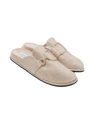 Lemonade Crystal Imperial Suede Slip On Clog Mules Nude - 4
