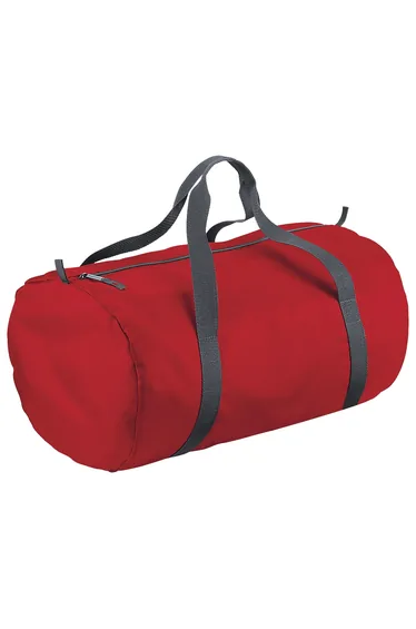 BagBase Packaway Barrel Bag / Duffle Water Resistant Travel Bag (32 Litres) (Pack of 2) - Classic red