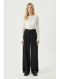 ISTANBUL Pleated Belted Wide Leg Trousers - 2