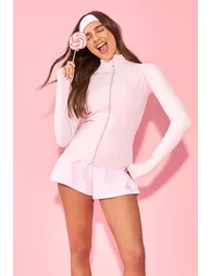 DSGN Studio Sculpt Zip Through Sports Jacket - marshmallow pink