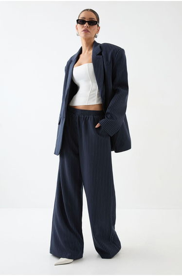 Premium Pinstripe Oversized Blazed
