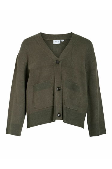 Patch Pocket Cardigan with V-Neck