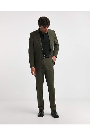 Tapered Fit Flat Front Stretch Trouser