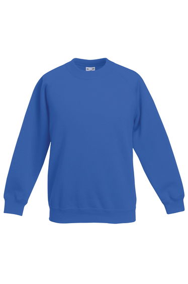 Fruit Of The Loom Childrens Unisex Raglan Sleeve Sweatshirt (Pack of 2) - Royal