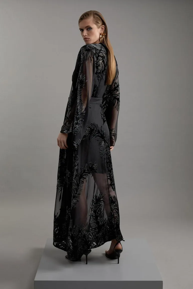 plus size black evening dresses with sleeves Unique Vintage Plus Size 1950s Black Devon Swing Dress 1X/16W-18W main image 1