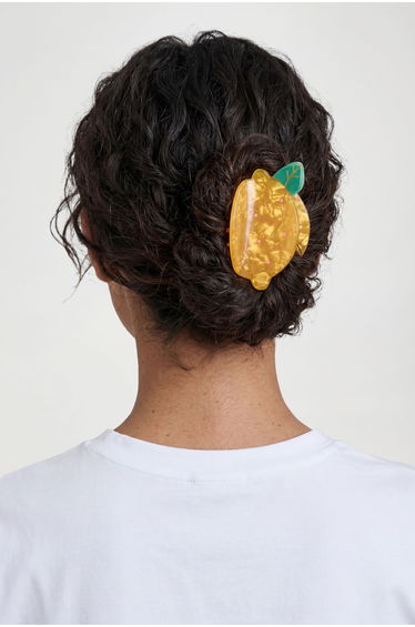 Lemon Claw Clip - yellow