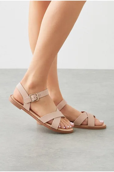 صندل زحاف بسيور متقاطعة 