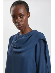 Scarf Detail Woven Viscose Blouse - 2