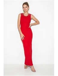 LUCCI Sleeveless Ribbed Bodycon Maxi Dress - 4