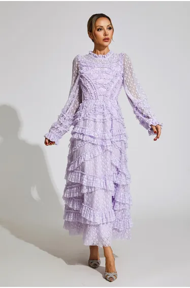 Saroyan Light Purple Floral Dress