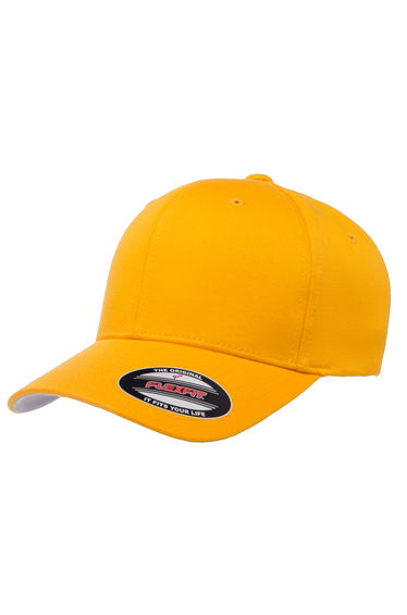 Yupoong Mens Flexfit Fitted Baseball Cap - Gold