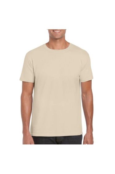 Gildan Mens Soft Style Ringspun T Shirt - Sand