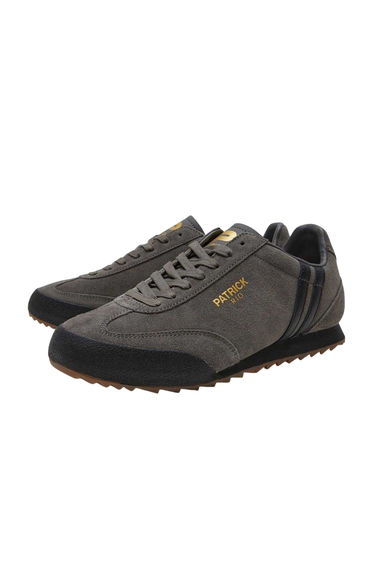 Patrick Mens Rio Suede Trainers - Charcoal/Black