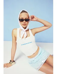 No Crying On the Yacht Vest - white - 2