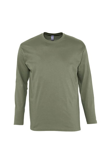 SOLS Mens Monarch Long Sleeve T-Shirt - Khaki