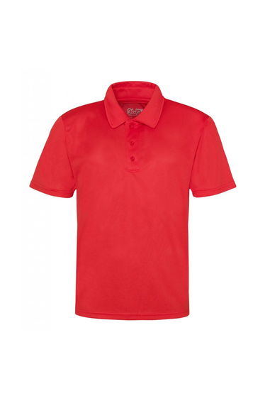 AWDis Just Cool Mens Plain Sports Polo Shirt - Fire Red