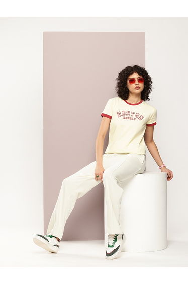 Women Regular Fit Embroidery T-Shirt