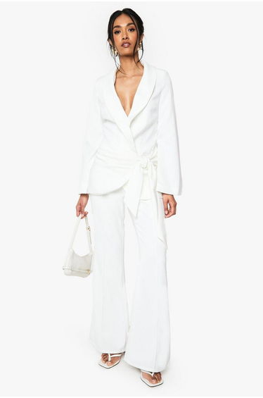 Occasion Tailored Wrap Tie Blazer