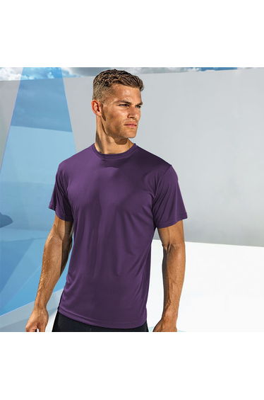 Tri Dri Mens Short Sleeve Lightweight Fitness T-Shirt - Bright Purple