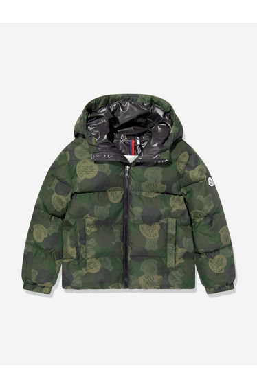 Moncler Enfant Boys Escer Down Padded Jacket in Green