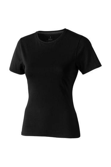Elevate Womens/Ladies Nanaimo Short Sleeve T-Shirt - Solid Black