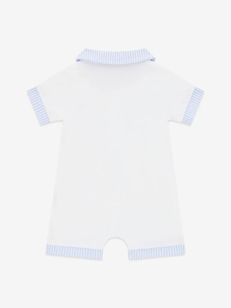 Guess Baby Boys Logo Romper in White - 1