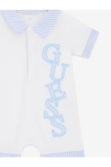 Guess Baby Boys Logo Romper in White