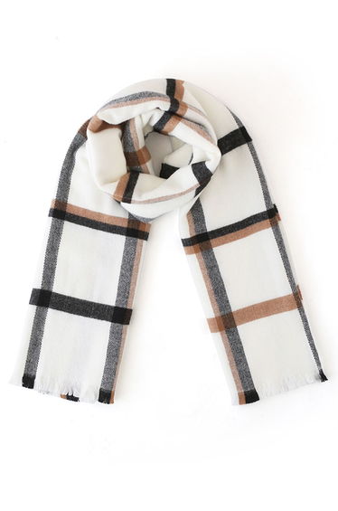 Oversized Grid Printed Scarf