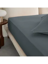 Sabbal Washed Percale Fitted Sheet with 30cm Flap - 2