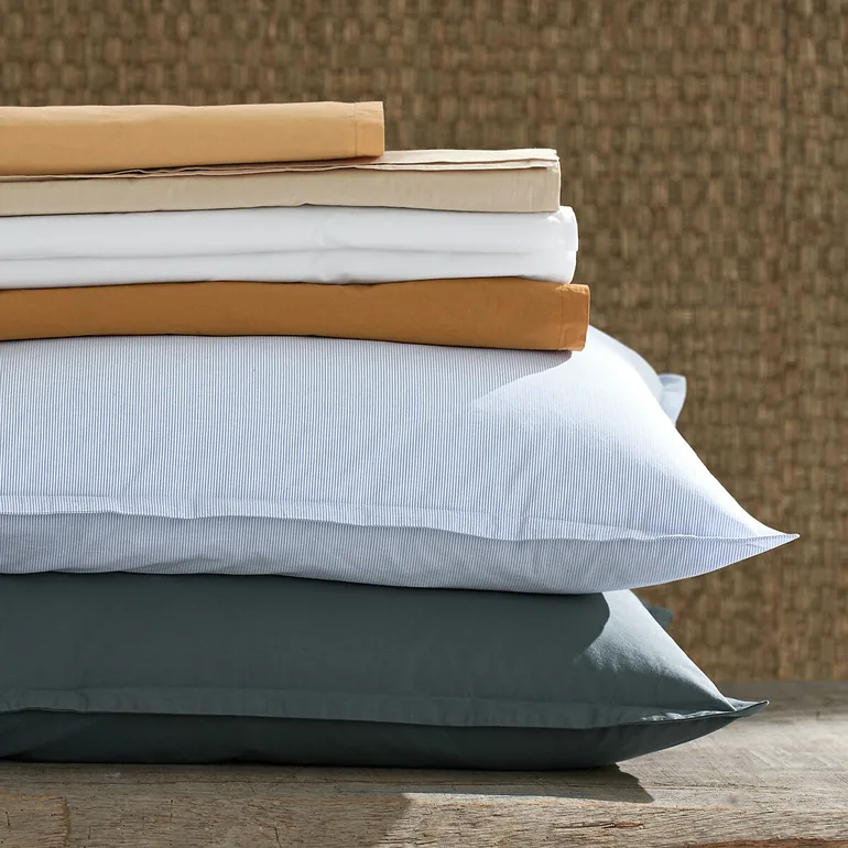 Sabbal Washed Percale Fitted Sheet with 30cm Flap - 5