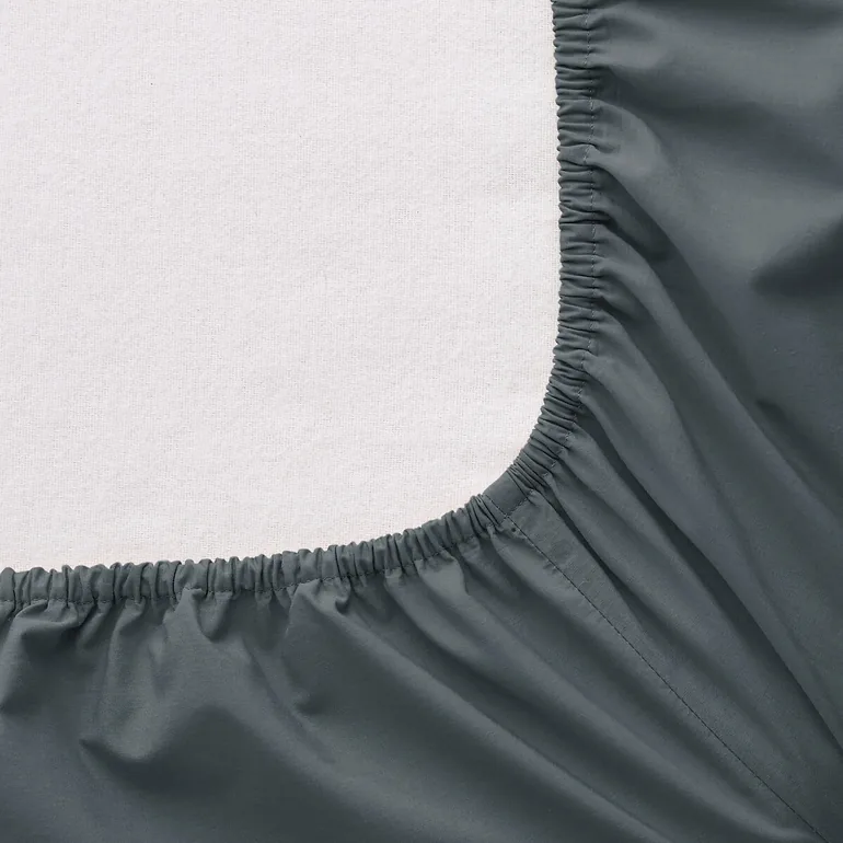 Sabbal Washed Percale Fitted Sheet with 30cm Flap - 3