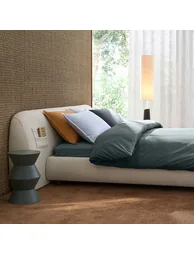 Sabbal Washed Percale Fitted Sheet with 30cm Flap - 4