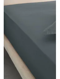 Sabbal Washed Percale Fitted Sheet with 30cm Flap