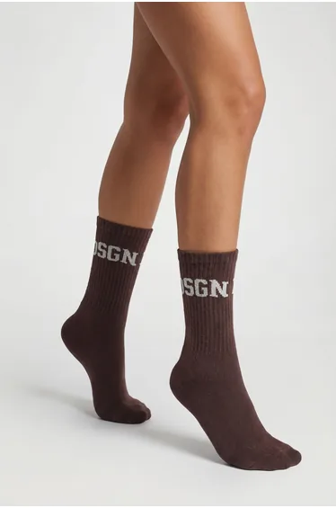 DSGN Studio Collegiate Sports Socks - dark chocolate