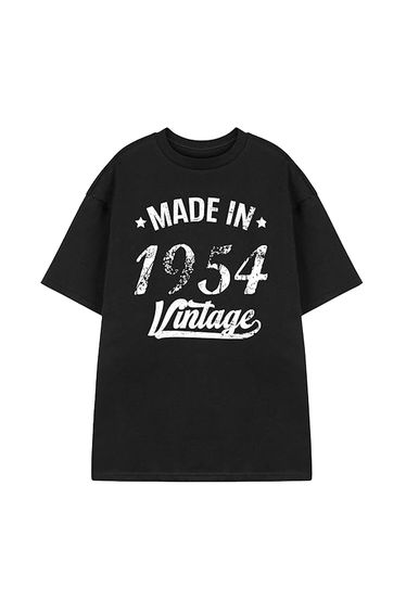 Show Me The Merch Unisex Adult 1954 Vintage T-Shirt - Black