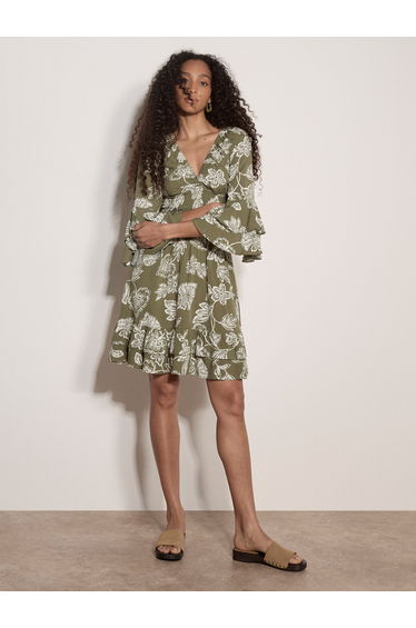 Sarasa Floral Ruffle Mini Dress