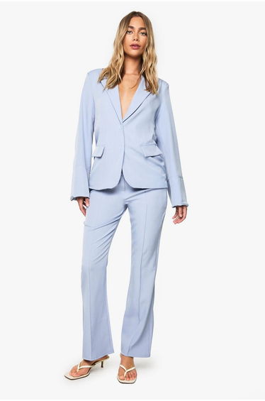 Slim Straight Leg Trouser - blue