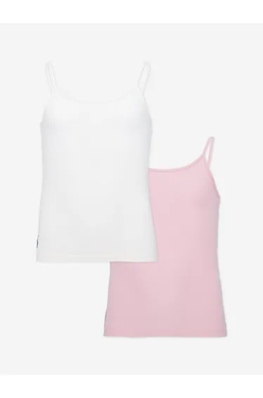 توب قطن زهري بحمالات رفيعة عدد 2