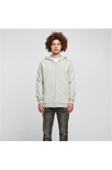 Mens Heavy Zip Up Hoodie - Light Asphalt