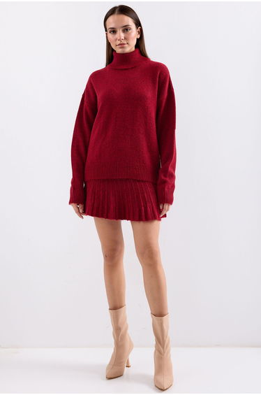 BDART Textured Oversized Turtleneck Knit Co-Ord Set