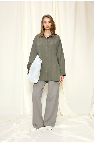 BAT-SLEEVE STRIPED SHIRT
