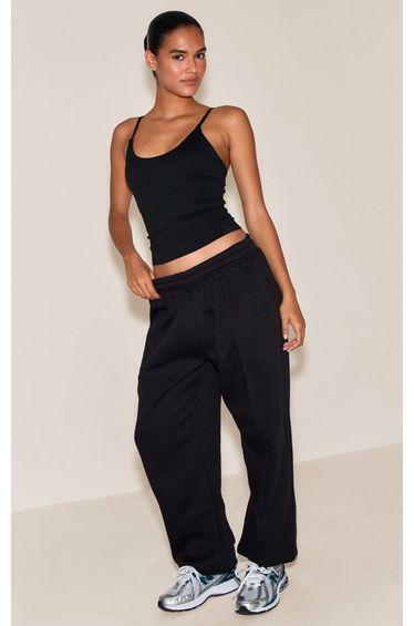 Black Sculpt Strappy Longline Sports Bra