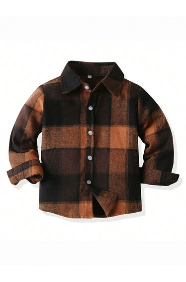 Boys Checked Button Front Shirt