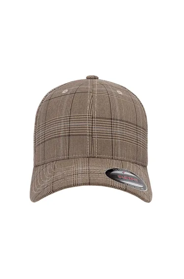 Flexfit By Yupoong Glen Check Cap - Brown/Khaki